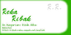 reka ribak business card